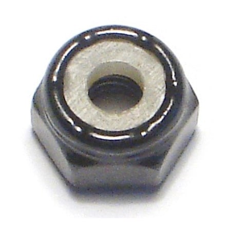 Midwest Fastener Nylon Insert Lock Nut, #8-32, Steel, Black Zinc, 15 PK 34168